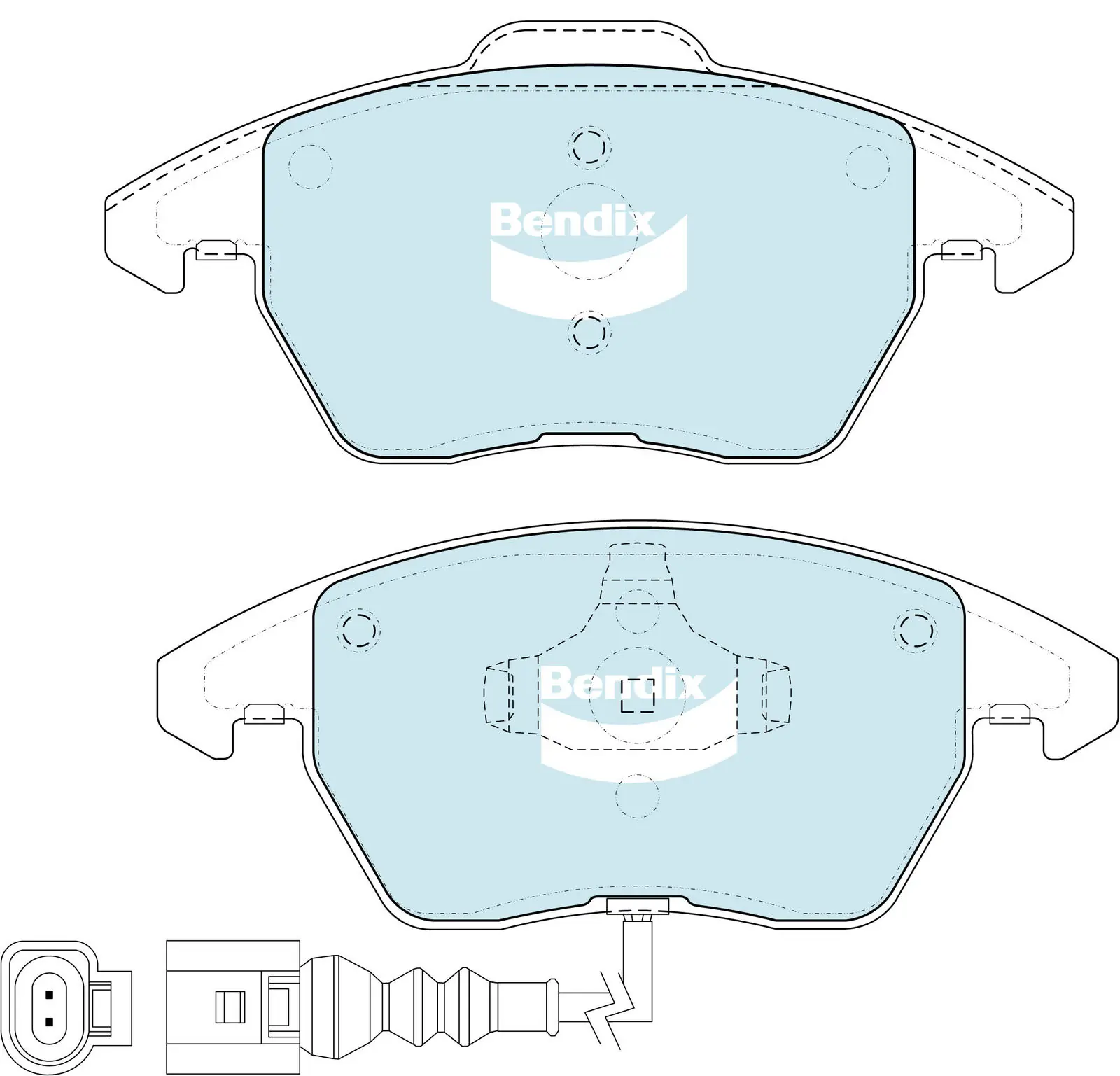 Bendix fékbetétkészlet, tárcsafék - DB1849 ULT+ - TothCarparts