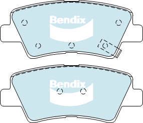 Bendix fékbetétkészlet, tárcsafék - DB2076 GCT - TothCarparts