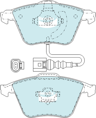 Bendix fékbetétkészlet, tárcsafék - DB2210 EURO+ - TothCarparts
