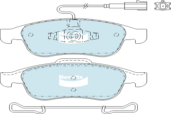 Bendix fékbetétkészlet, tárcsafék - DB2312 EURO+ - TothCarparts