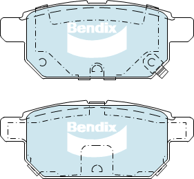 Bendix fékbetétkészlet, tárcsafék - DB2364 4WD - TothCarparts