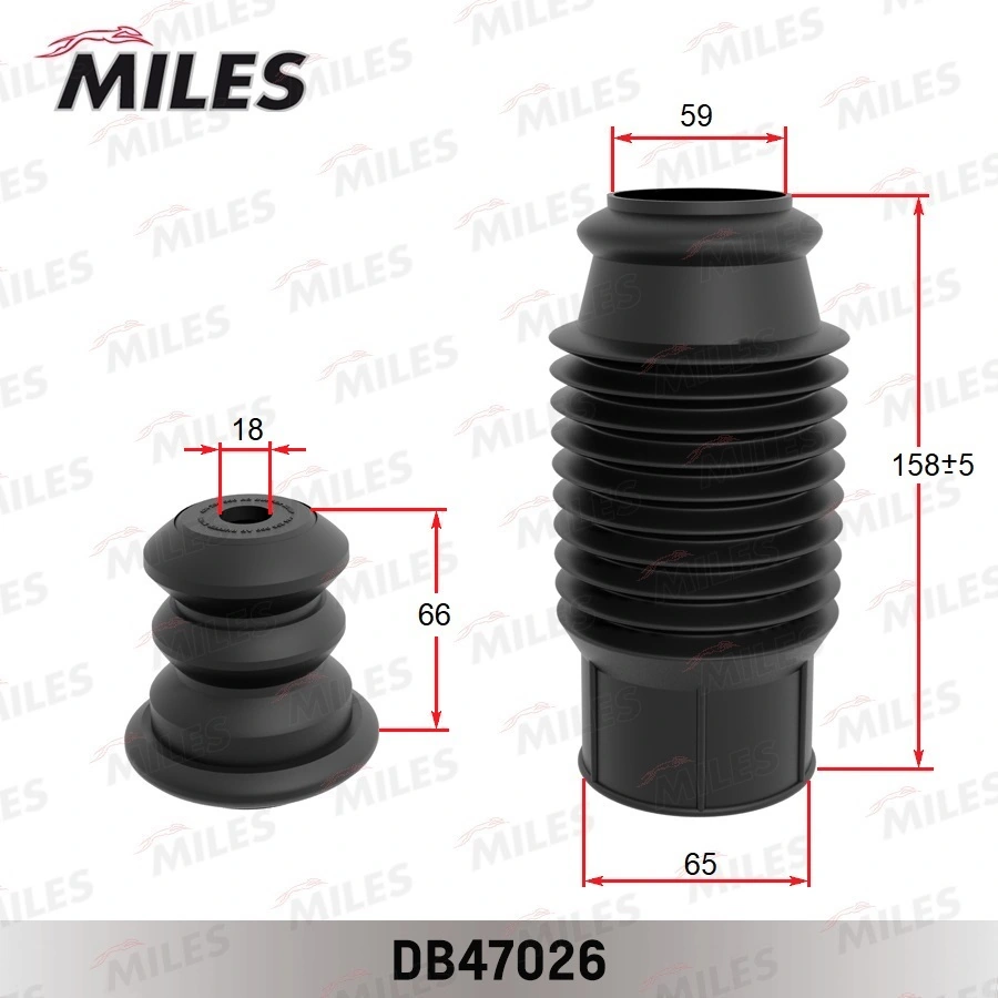 MILES porvédő készlet, lengéscsillapító - DB47026 - TothCarparts