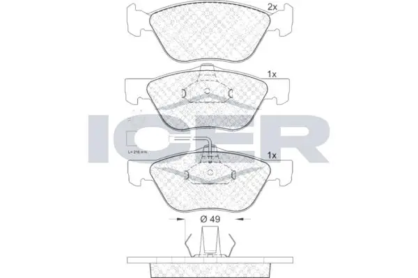 ANDEL fékbetétkészlet, tárcsafék - 181601 - TothCarparts
