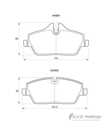 Safeline fékbetétkészlet, tárcsafék - D3542 - TothCarparts
