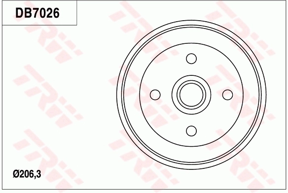 TRW fékdob - DB7026 - TothCarparts