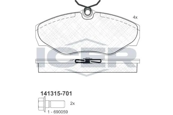 ANDEL fékbetétkészlet, tárcsafék - 141315-701 - TothCarparts