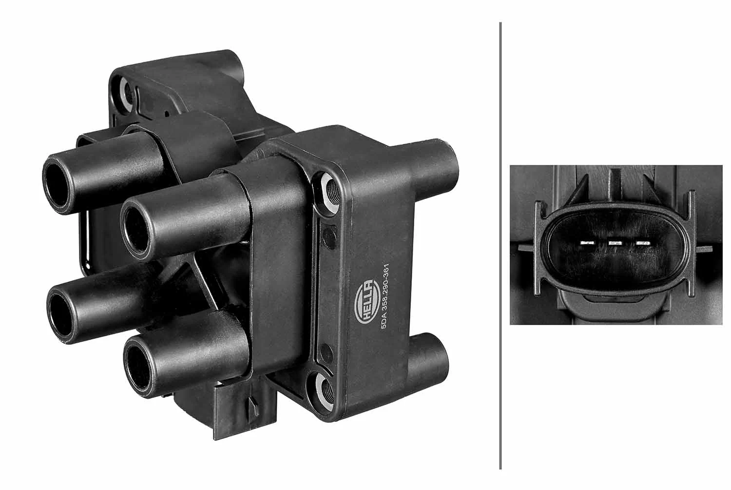 HELLA gyújtótekercs - 5DA 358 290-361 - TothCarparts