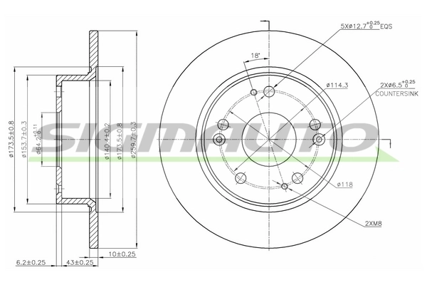 SIGMAUTO féktárcsa - DBB390S - TothCarparts