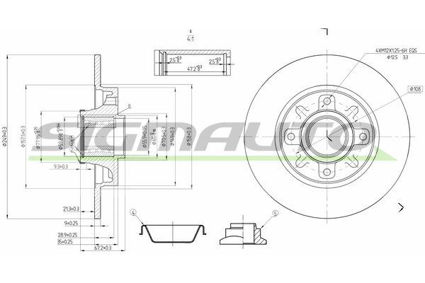 SIGMAUTO féktárcsa - DBB561S - TothCarparts