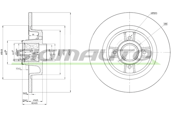 SIGMAUTO féktárcsa - DBB656S - TothCarparts