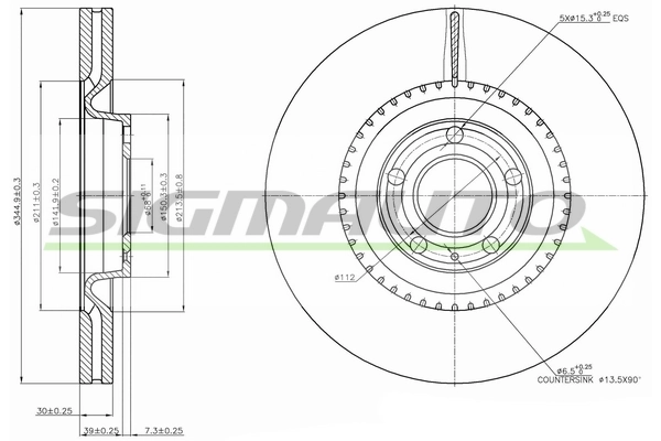 SIGMAUTO féktárcsa - DBB661V - TothCarparts