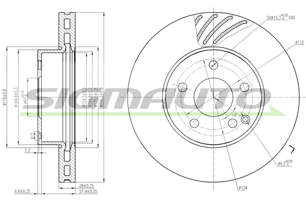 SIGMAUTO féktárcsa - DBB690V - TothCarparts