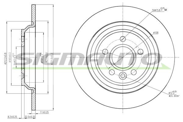 SIGMAUTO féktárcsa - DBB720S - TothCarparts
