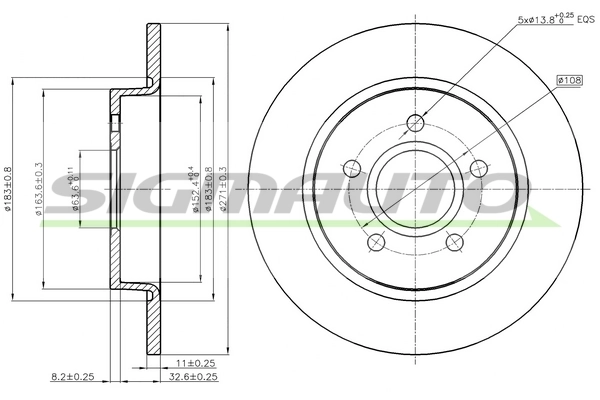 SIGMAUTO féktárcsa - DBC061S - TothCarparts