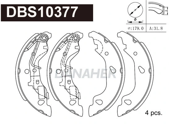 DANAHER fékpofakészlet - DBS10377 - TothCarparts