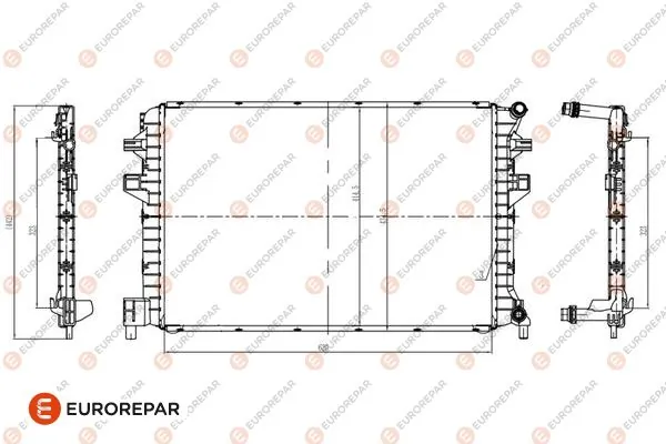 EUROREPAR hűtő, motorhűtés - 1690993680 - TothCarparts