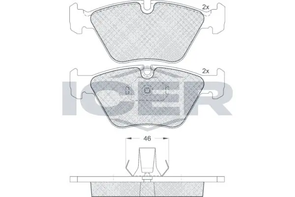 ANDEL fékbetétkészlet, tárcsafék - 181550 - TothCarparts