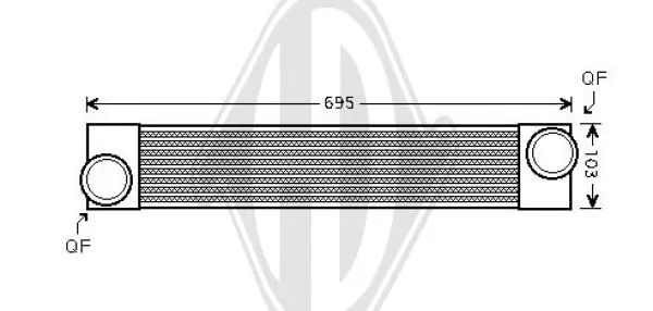 DIEDERICHS töltőlevegő-hűtő - DCA1151 - TothCarparts