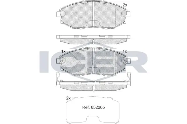 ANDEL fékbetétkészlet, tárcsafék - 182336 - TothCarparts