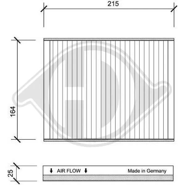 DIEDERICHS szűrő, utastér levegő - DCI0107 - TothCarparts