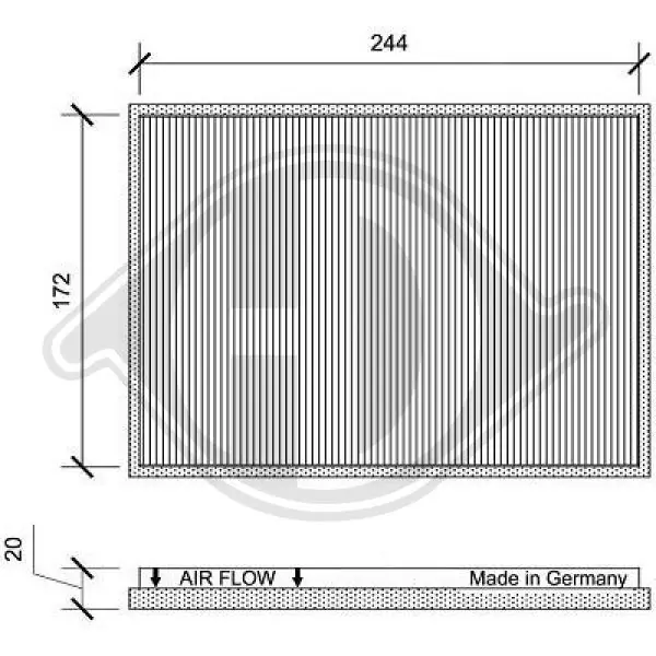 DIEDERICHS szűrő, utastér levegő - DCI0161 - TothCarparts