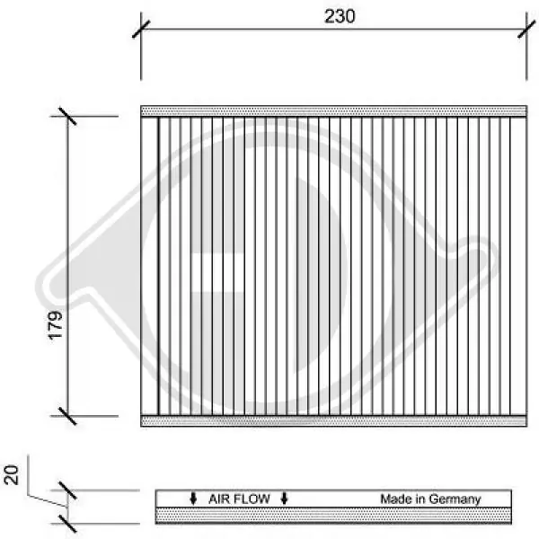 DIEDERICHS szűrő, utastér levegő - DCI1090 - TothCarparts