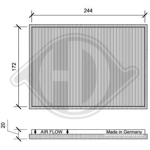 DIEDERICHS szűrő, utastér levegő - DCI1161 - TothCarparts