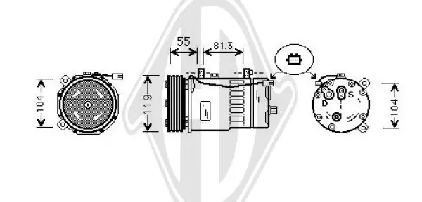 DIEDERICHS kompresszor, klíma - DCK1026 - TothCarparts