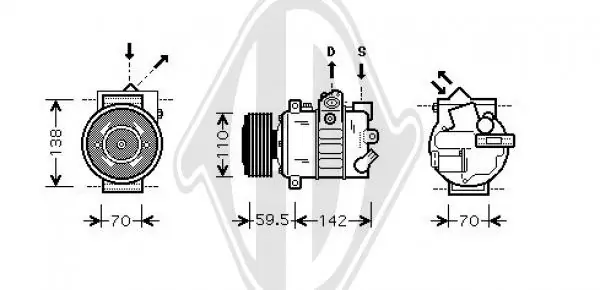 DIEDERICHS kompresszor, klíma - DCK1034 - TothCarparts
