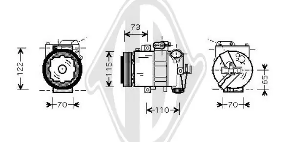 DIEDERICHS kompresszor, klíma - DCK1603 - TothCarparts