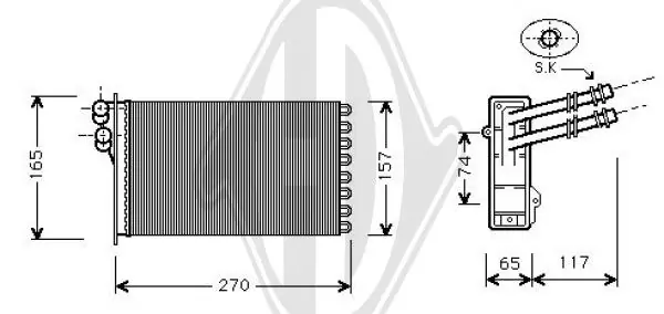 DIEDERICHS Hőcserélő, belső tér fűtés - DCM1247 - TothCarparts