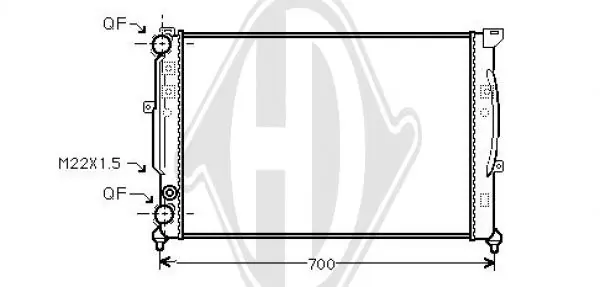 DIEDERICHS hűtő, motorhűtés - DCM1454 - TothCarparts