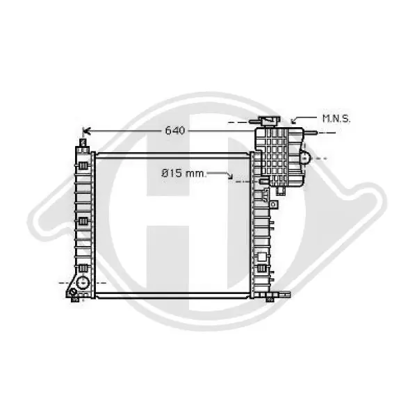 DIEDERICHS hűtő, motorhűtés - DCM2380 - TothCarparts