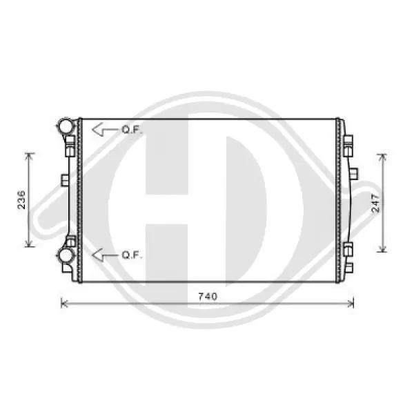 DIEDERICHS hűtő, motorhűtés - DCM3472 - TothCarparts