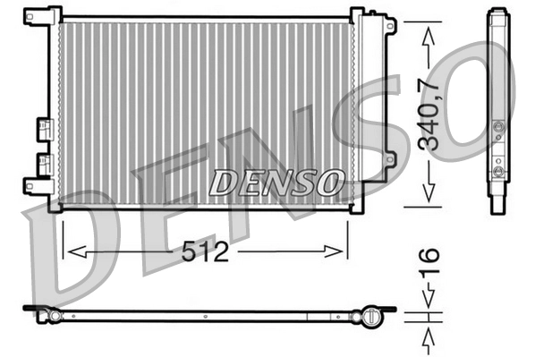 DENSO kondenzátor, klíma - DCN01010 - TothCarparts