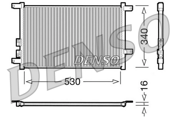 DENSO kondenzátor, klíma - DCN01011 - TothCarparts