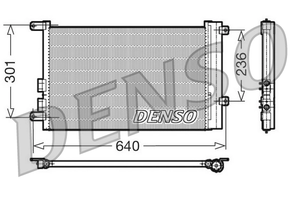 DENSO kondenzátor, klíma - DCN01016 - TothCarparts