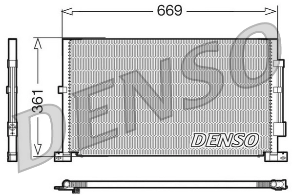 DENSO kondenzátor, klíma - DCN10012 - TothCarparts