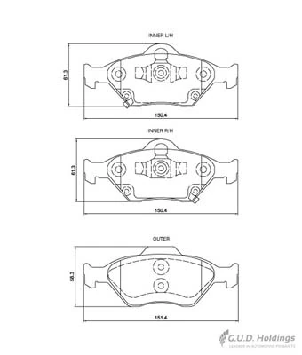 Safeline fékbetétkészlet, tárcsafék - D4056 - TothCarparts