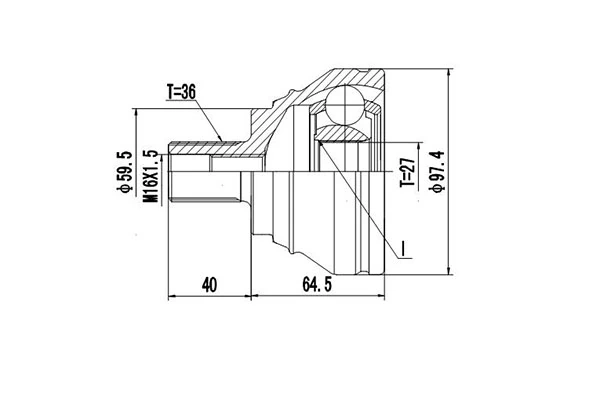 DYNAMATRIX csuklókészlet, hajtótengely - DCV803002 - TothCarparts