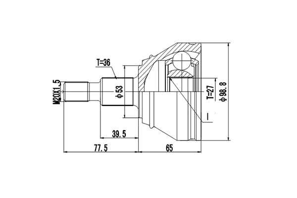 DYNAMATRIX csuklókészlet, hajtótengely - DCV803035 - TothCarparts