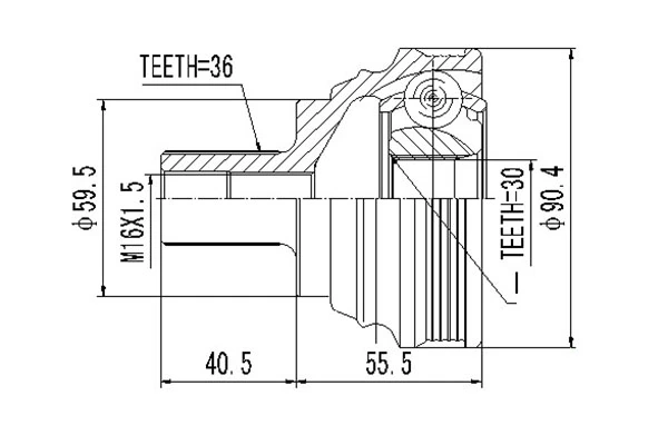 DYNAMATRIX csuklókészlet, hajtótengely - DCV803037 - TothCarparts