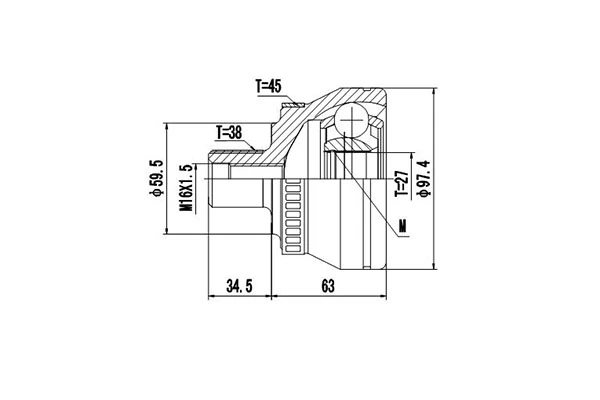 DYNAMATRIX csuklókészlet, hajtótengely - DCV803078 - TothCarparts