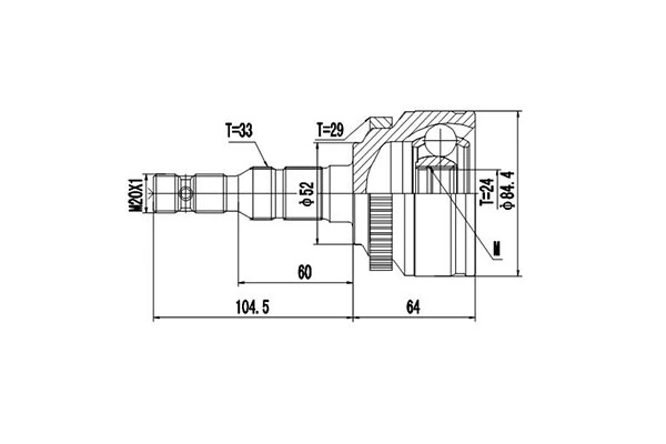 DYNAMATRIX csuklókészlet, hajtótengely - DCV844004 - TothCarparts