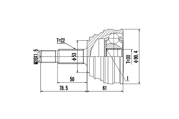 DYNAMATRIX csuklókészlet, hajtótengely - DCV861018 - TothCarparts