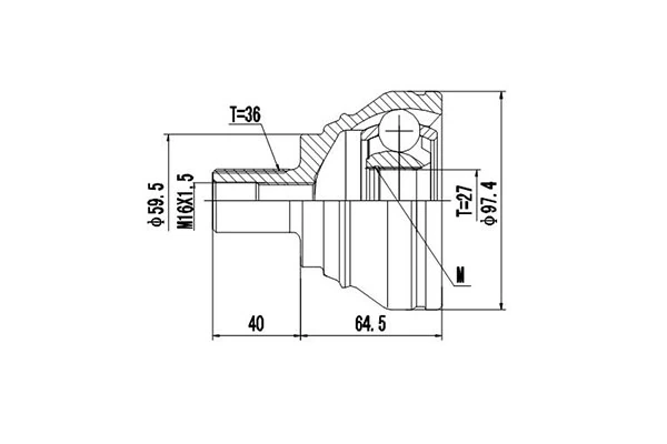 DYNAMATRIX csuklókészlet, hajtótengely - DCV861045 - TothCarparts