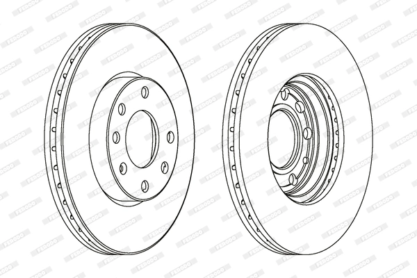 FERODO féktárcsa - DDF1041 - TothCarparts