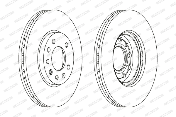 FERODO féktárcsa - DDF1042 - TothCarparts