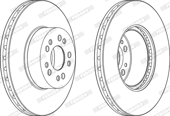 FERODO féktárcsa - DDF1061C-1 - TothCarparts
