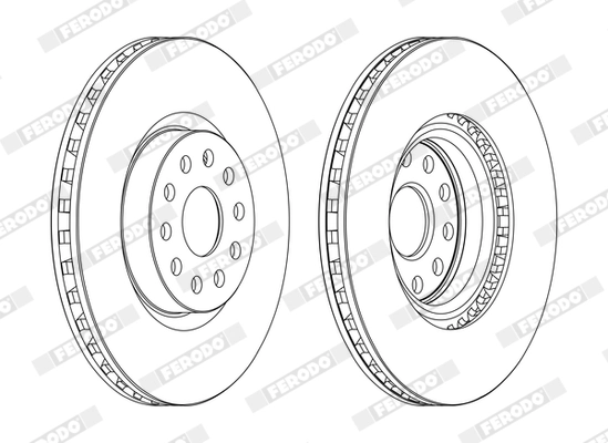 FERODO féktárcsa - DDF1062C - TothCarparts